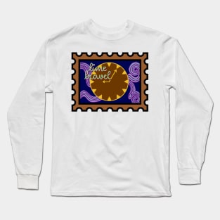 Time Travel Postage Stamp Long Sleeve T-Shirt